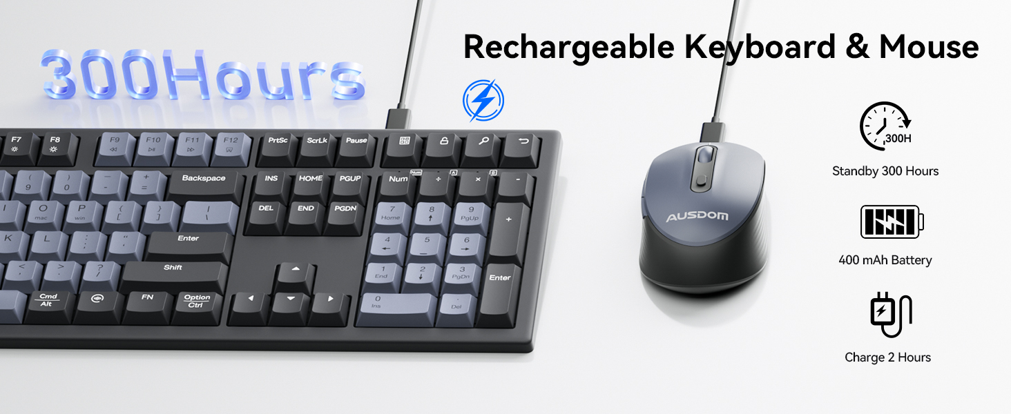 Rechargeable Keyboard & Mouse