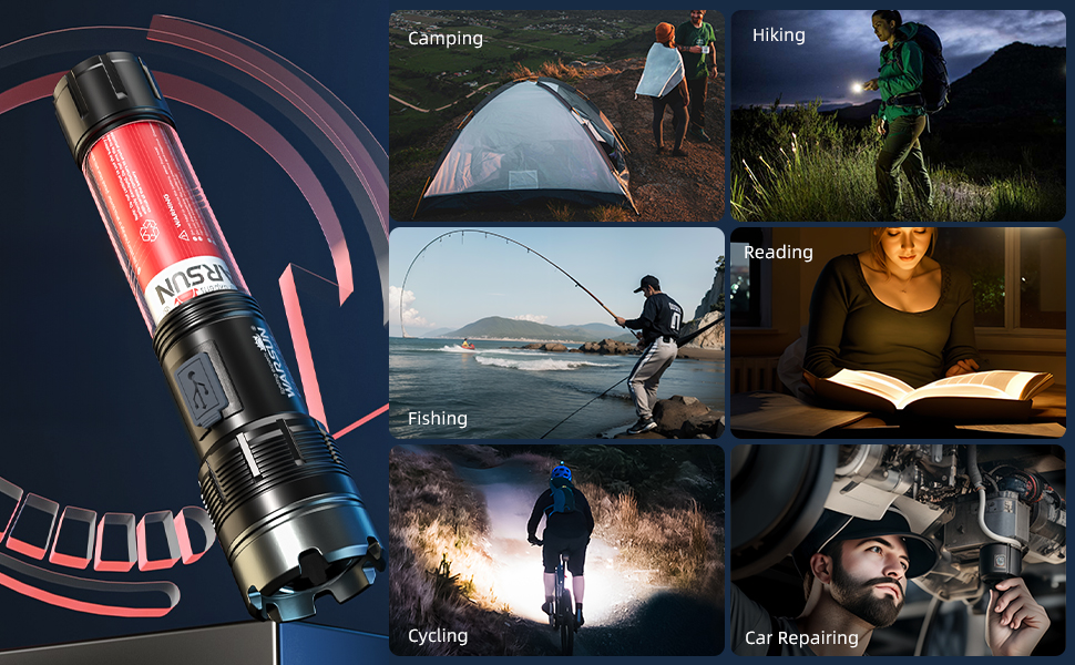 Camping Hiking Fishing Reading Cycling Car Repairing