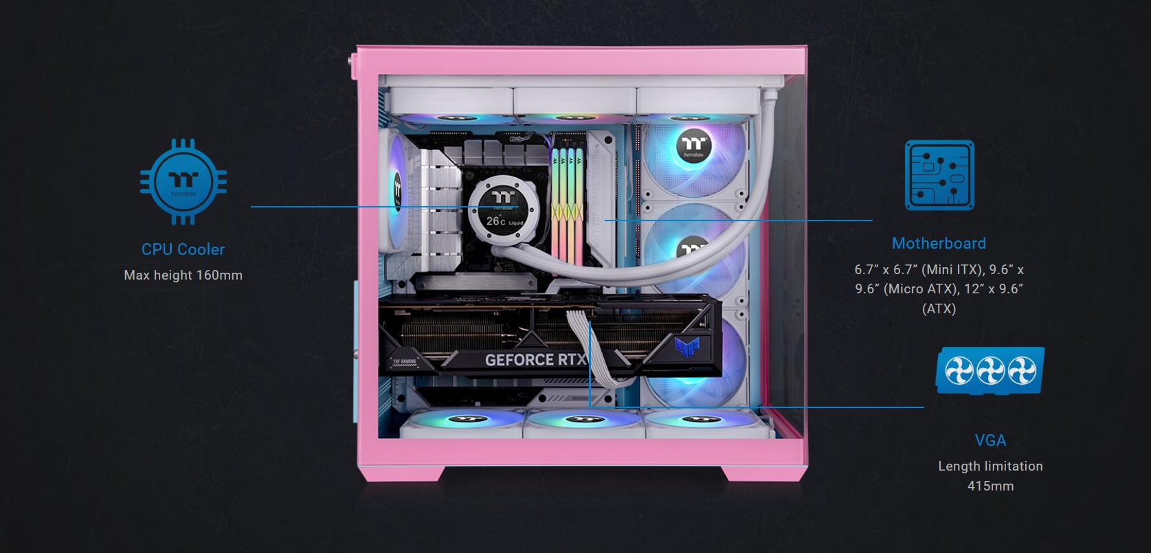 Thermaltake View 380 TG ARGB Mid Tower Chassis