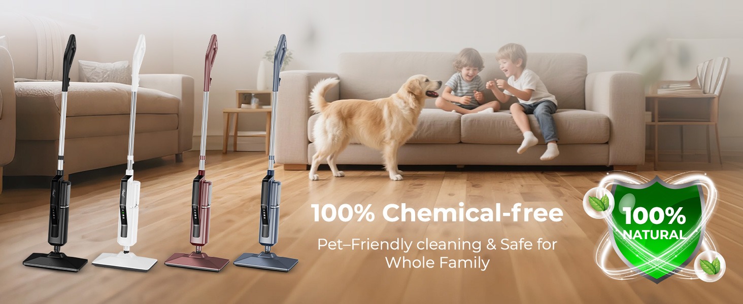 Rosewill 11-in-1 Steam Mop - Rustic Red