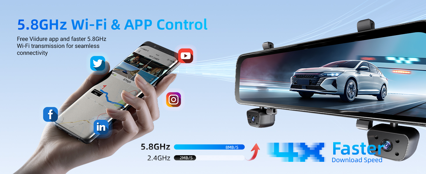 night vision mirror dashcam