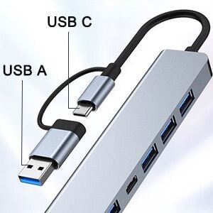 USB-A &amp; USB-C Male Port