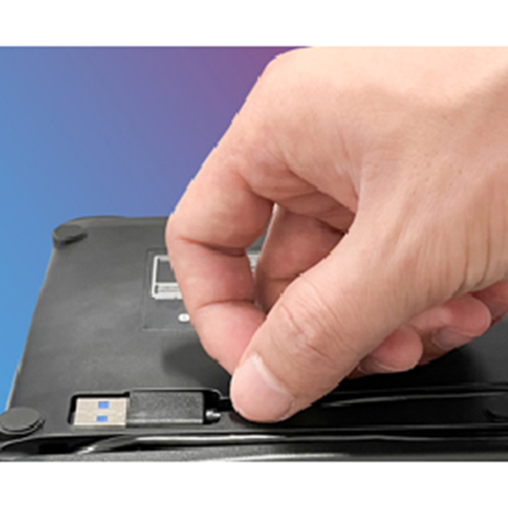 Hidden Data Cable Cables are 9.4 inches, and the integrated USB cable is convenient for storage