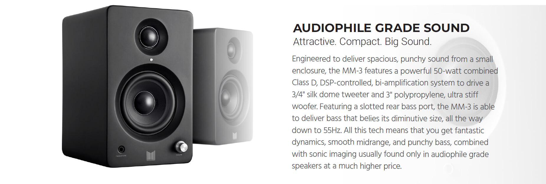 Powered Multimedia Speakers with Bluetooth with Qualcomm aptX Audio (Pair), Black