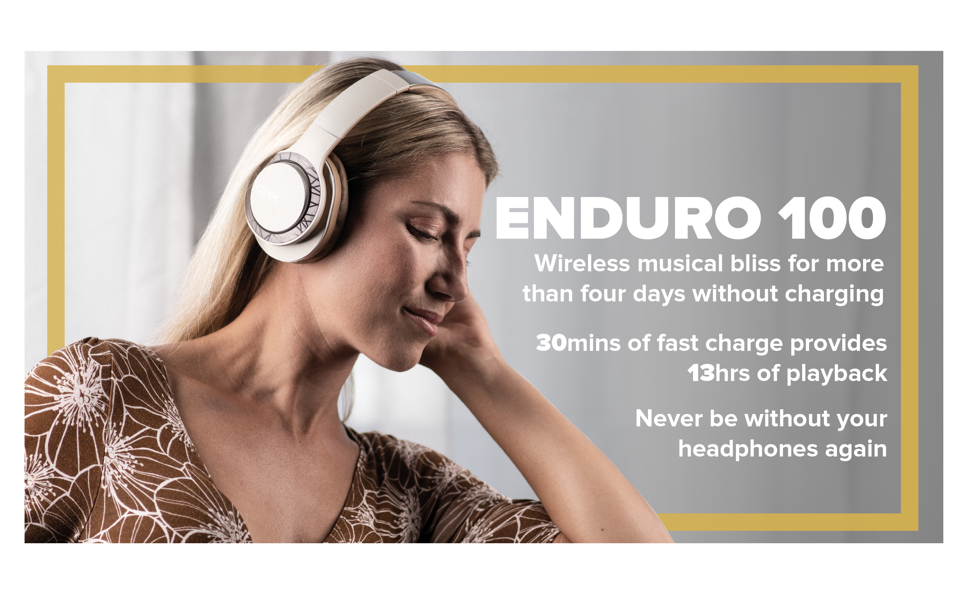 Cleer Audio enduro 100 headphones lifestyle