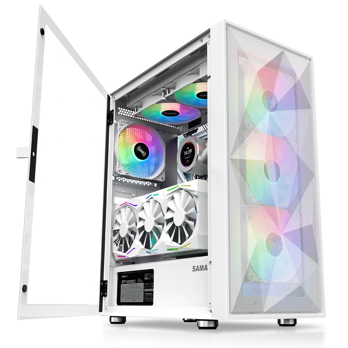 white pc case