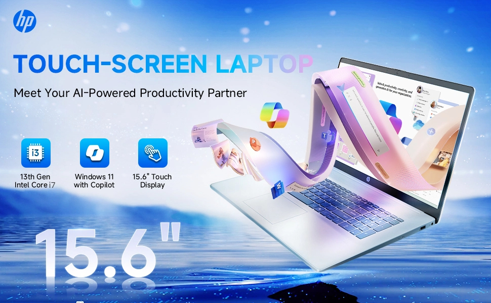 HP Touch - Screen Laptop, 15.6" AI - Powered Productivity