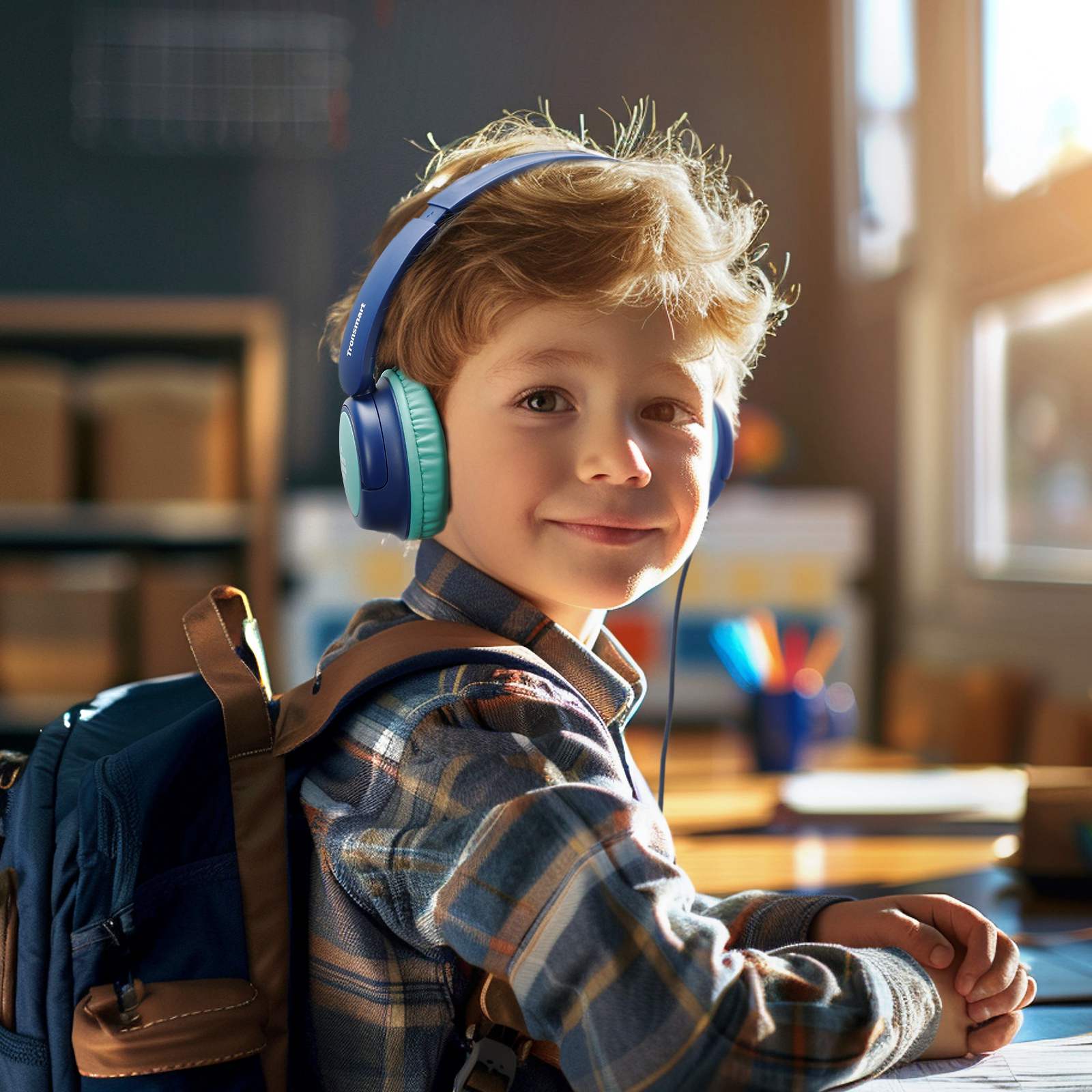Tronsmart Kids Headphones Lightweight Foldable On-Ear Wired Headphones