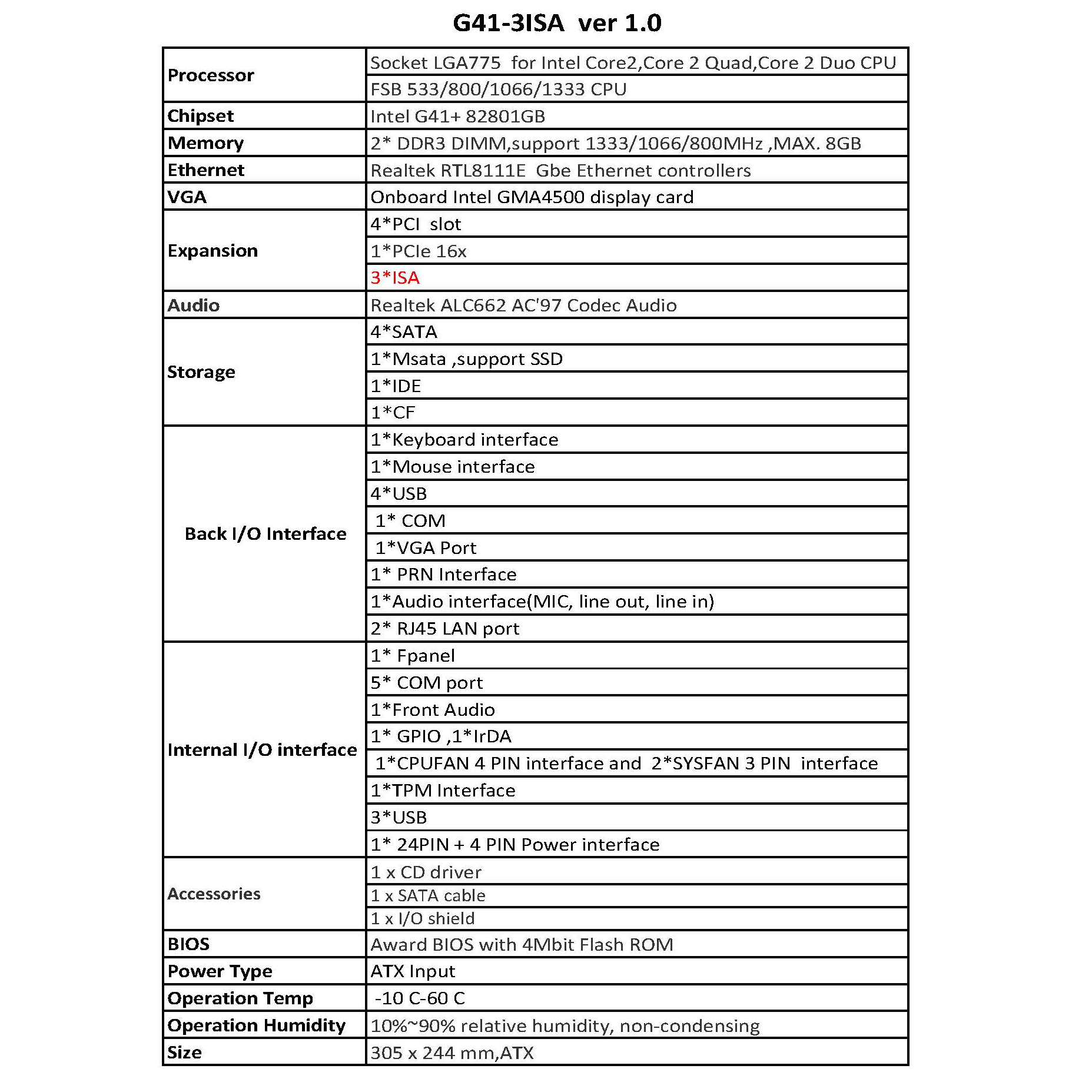 G41 MOTHERBOARD