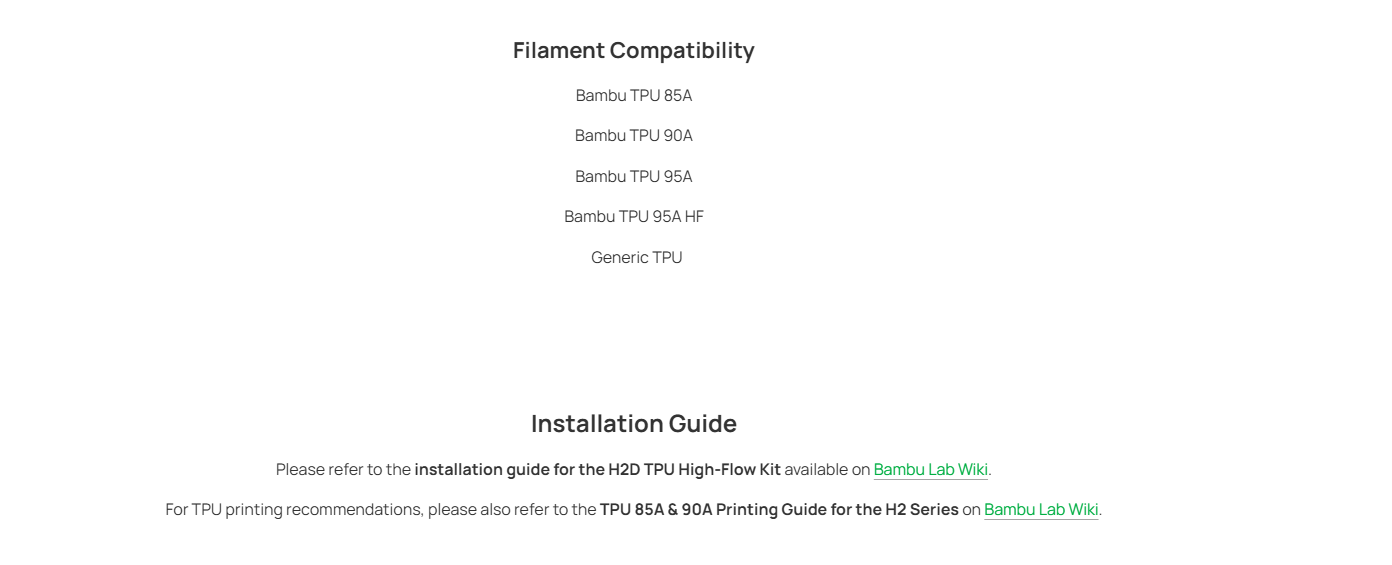Filament Compatibility
