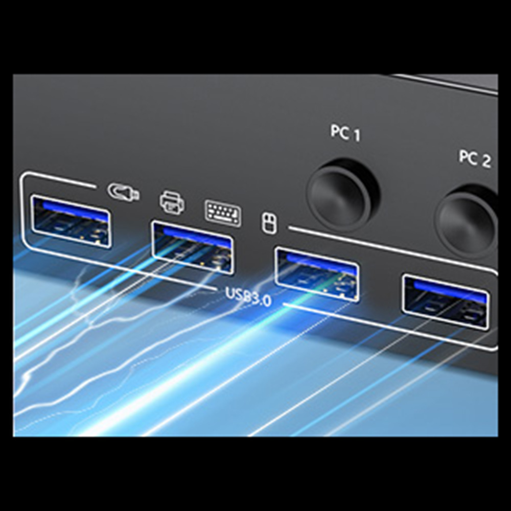 4 USB3.0 Ports USB3.0 is compatible with USB3.0, and the data transmission speed can reach 5Gbps, wh