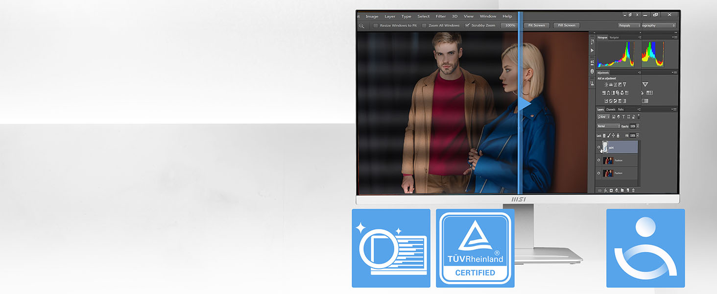 MSI PRO MP273W E14A Full HD monitor for both work and gaming 