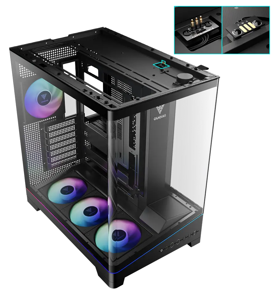 Gamdias ATLAS P6 CG ATX Mid Tower Computer Case