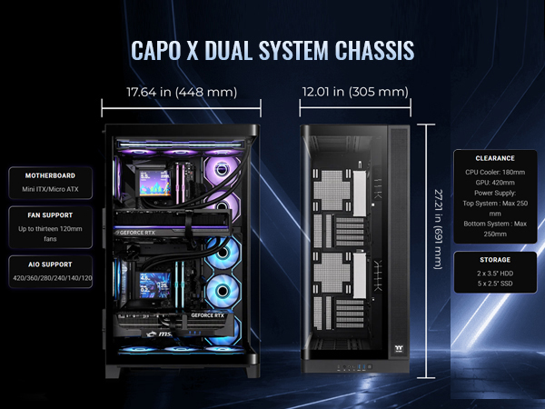 Thermaltake CAPO X Dual System Chassis