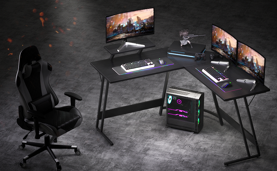 Homall LShaped Gaming Desk 51 Inches Corner Office Gaming Desk with