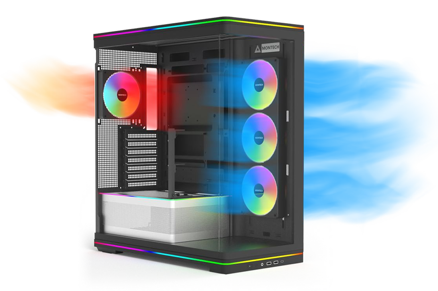 Montech TG3 Curve Black Black Computer Case