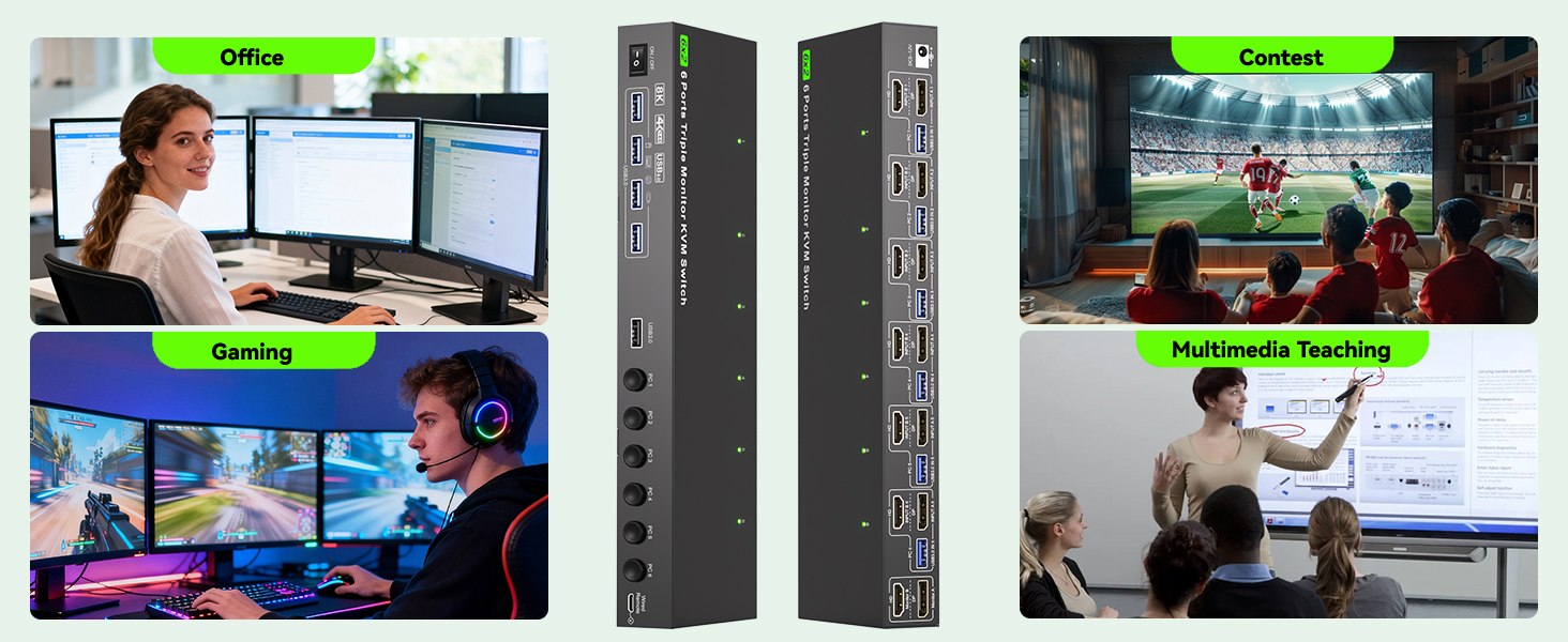 Please make sure your computer has a discrete graphics card before purchasing this 6 computers KVM s