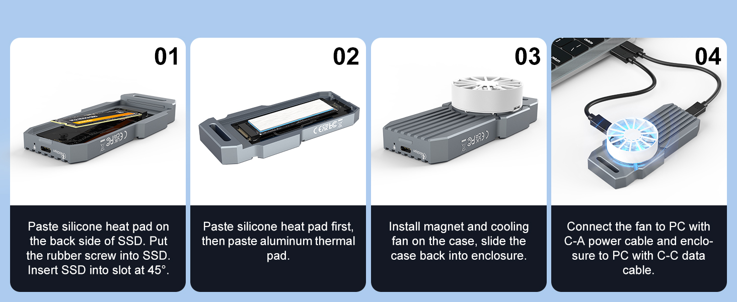 40Gbps M.2 NVMe Enclosure for Thunderbolt 4/Thunderbolt 3/USB4