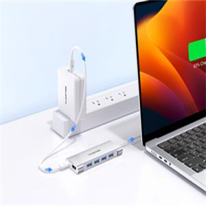 LENTION 3.3FT Long Cable USB C Multiport Hub with 4K HDMI, 4 USB 3.0, Type  C Charging Compatible 2023-2016 MacBook Pro, New Mac Air/iMac/Mac Mini