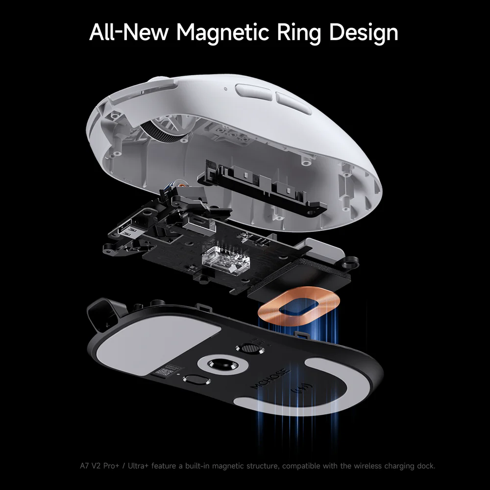  MCHOSE A7V2 Ultra Tri-Mode Lightweight Gaming Mouse