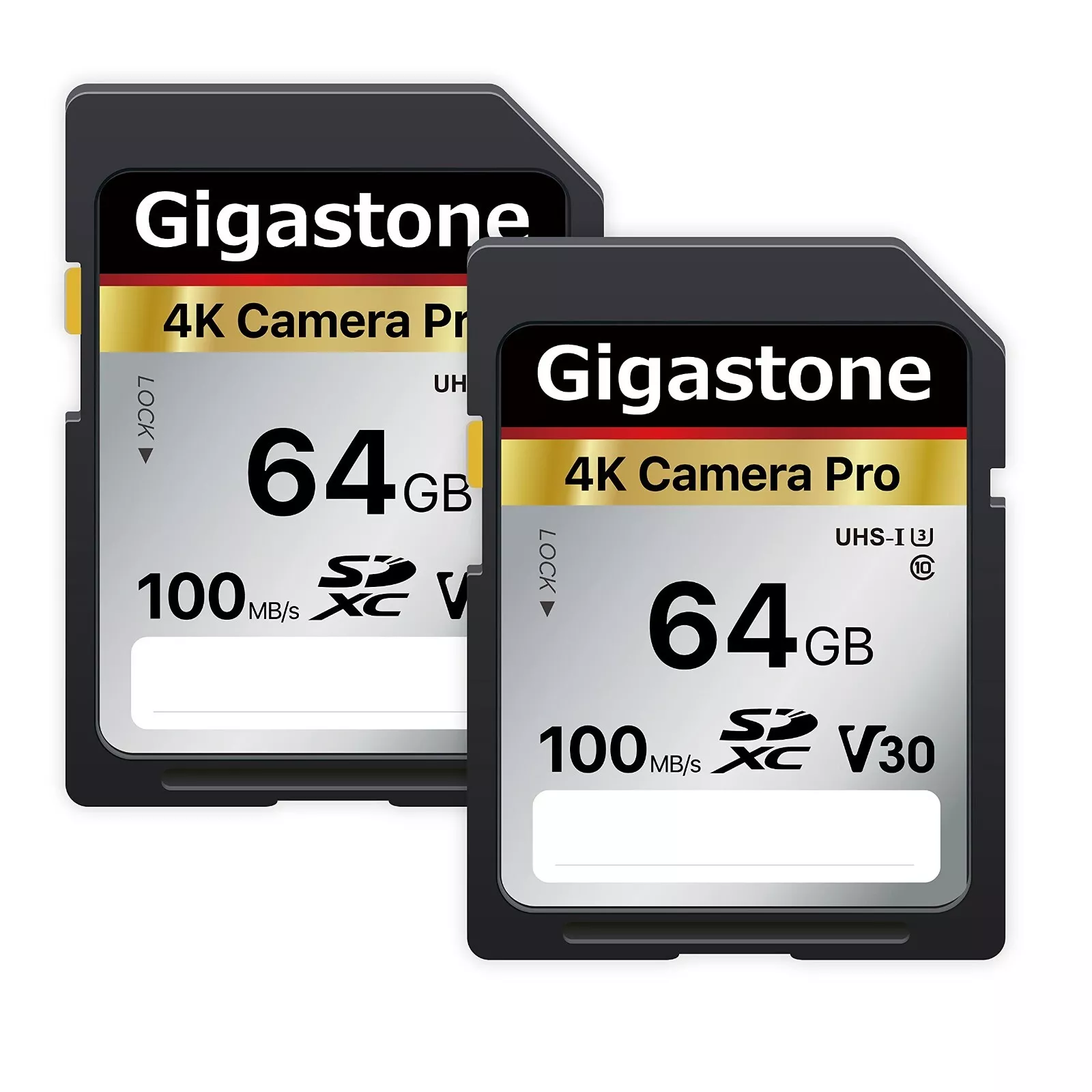 Gigastone 4K Camera Pro SDXC card 64GB 2 Pack