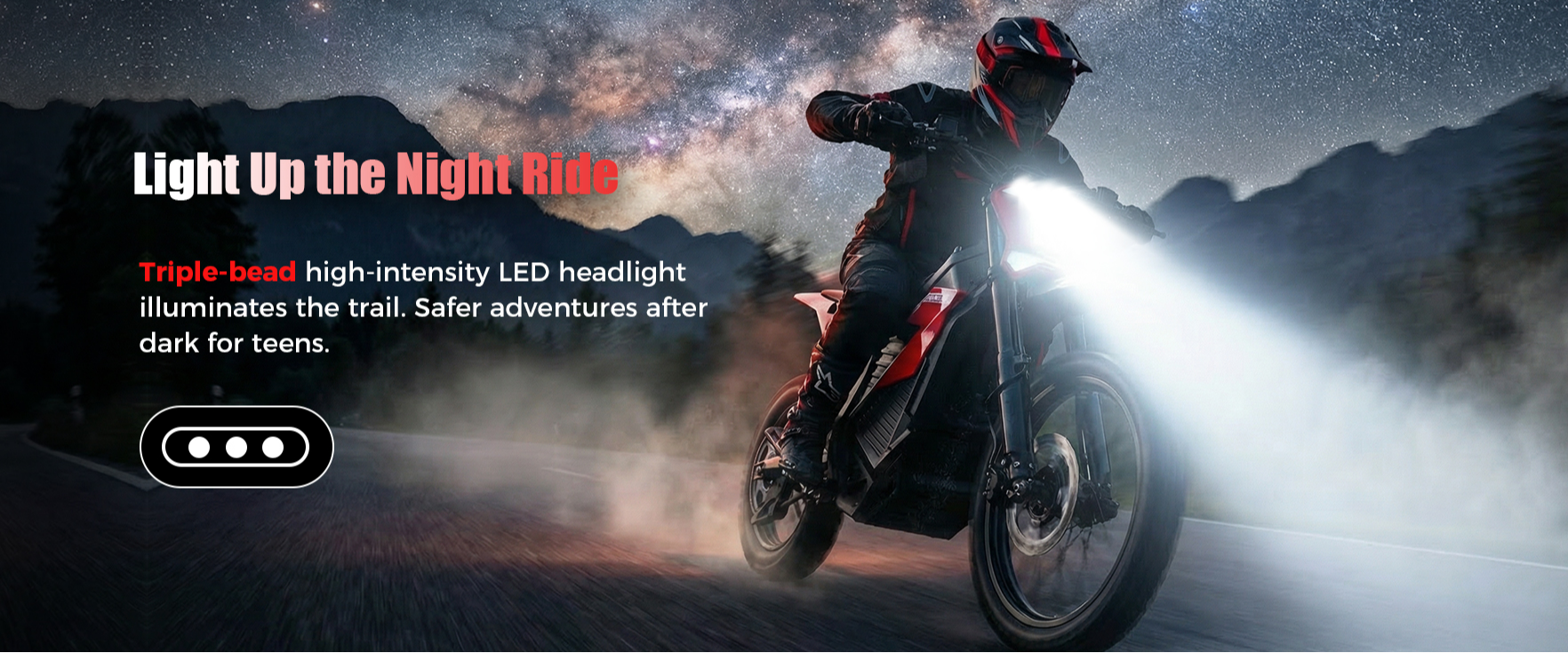 MEGAWHEELS D2 Lite dirt bike headlight