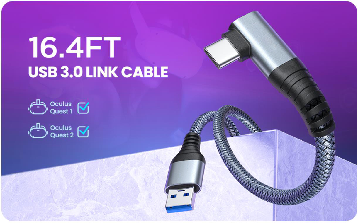 Quest Link Cable - 16.4ft (5M) | for Quest 2 and Quest
