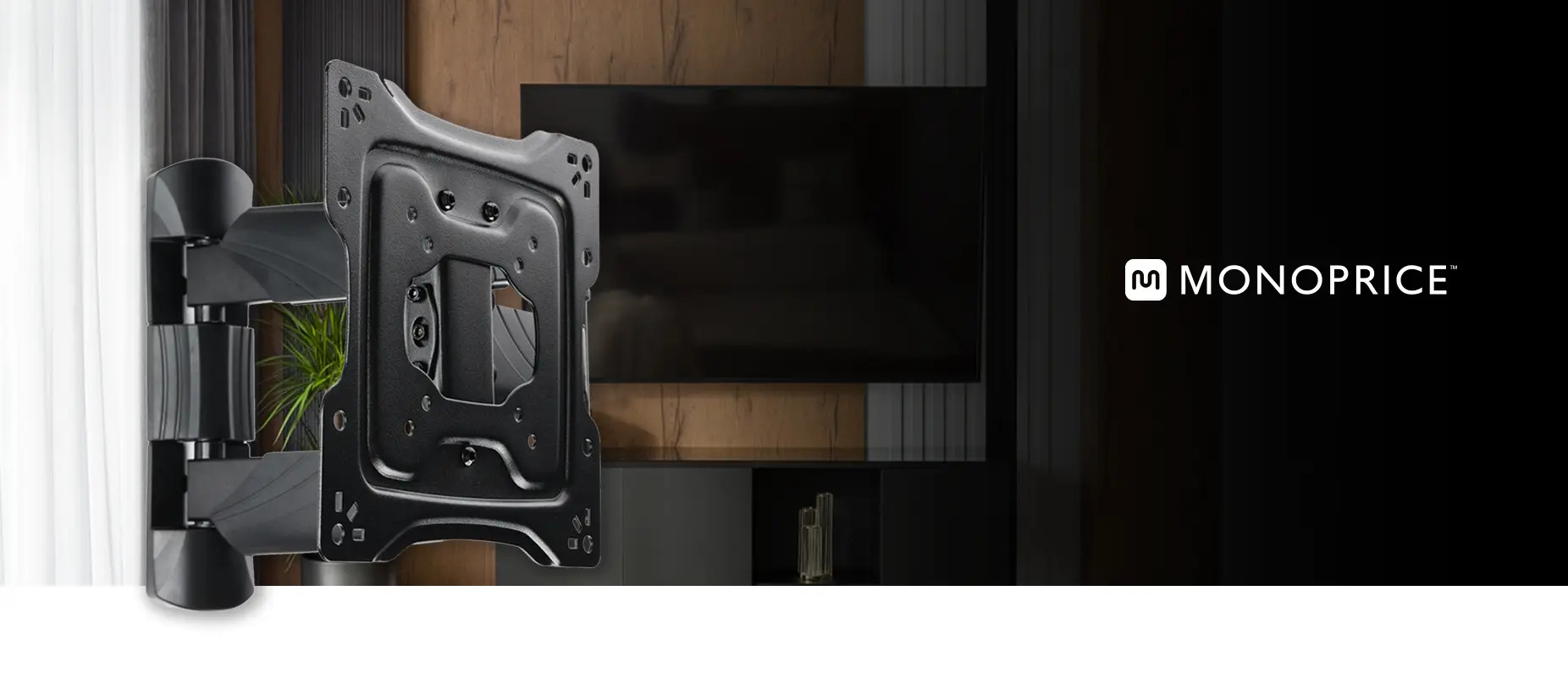 Full Motion Articulating TV Wall Mount Bracket For 23" 42" flat and curved TVs weighing up to 77