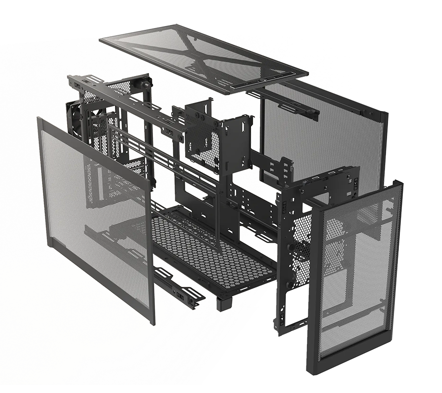MONTECH TEN Micro ATX PC Case High Airflow Modular Mesh Chassis 