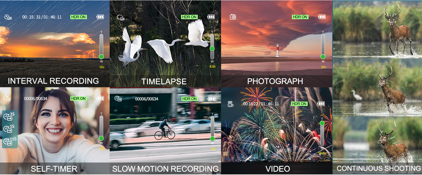 7-in-1 All-Round Shooting Modes
