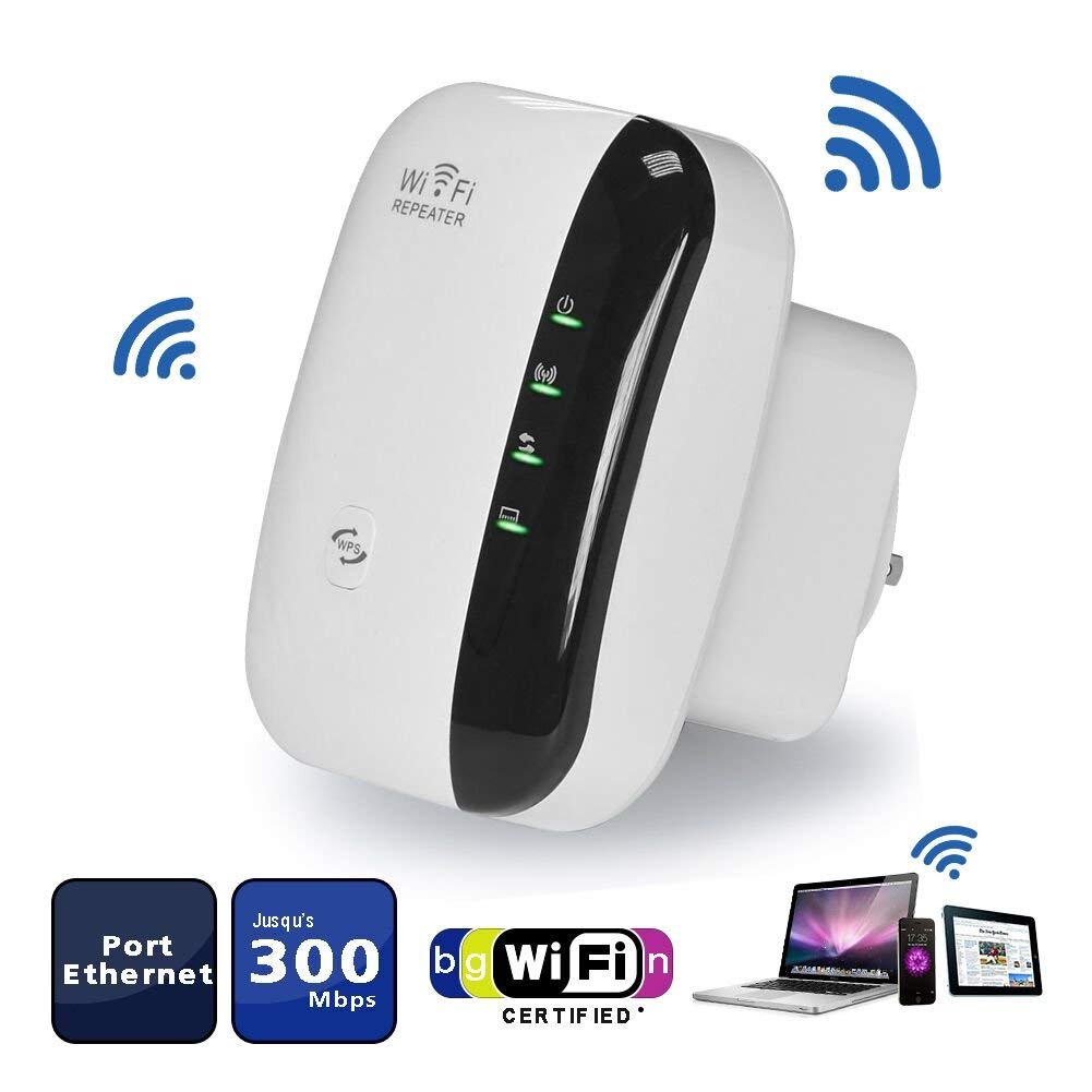 Amyove 300Mbps Wireless Router Range Extender WiFi Repeater Signal Amplifier Booster Network Extender
