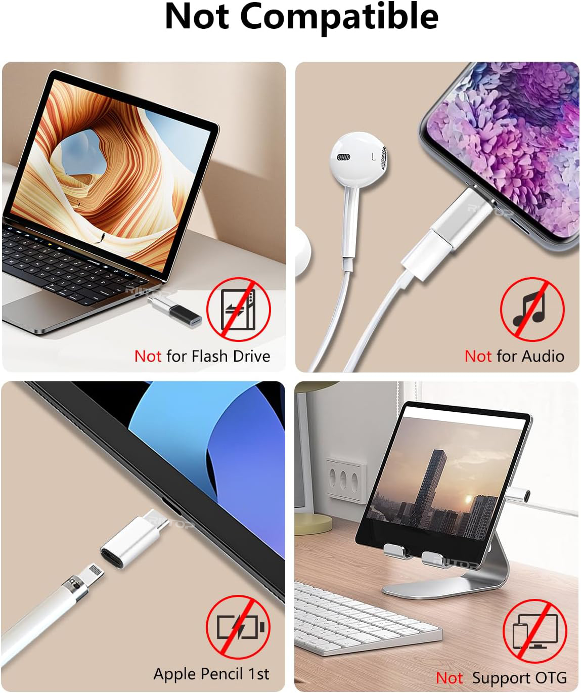 Lightning Female to USB C Male adapter