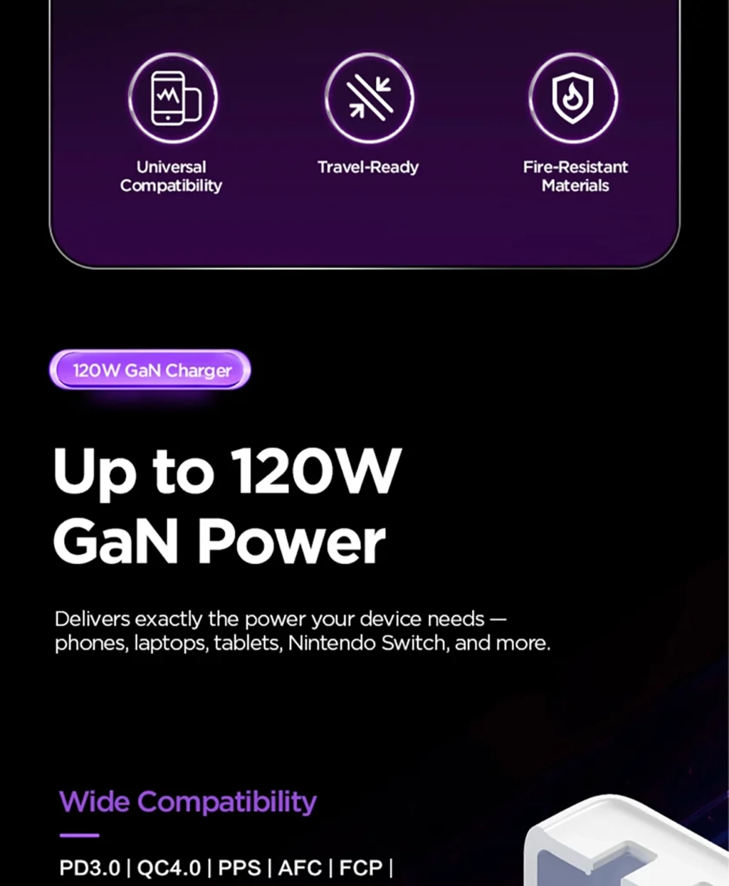 PISEN TS-C148 120W GaN fast charging charger set
