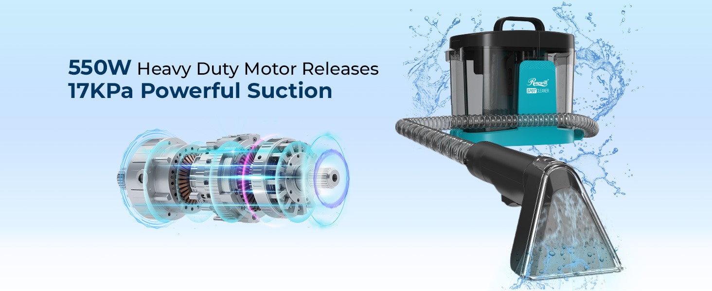 Rosewill Multi-Purpose Portable Carpet and Upholstery Spot Cleaner - Teal