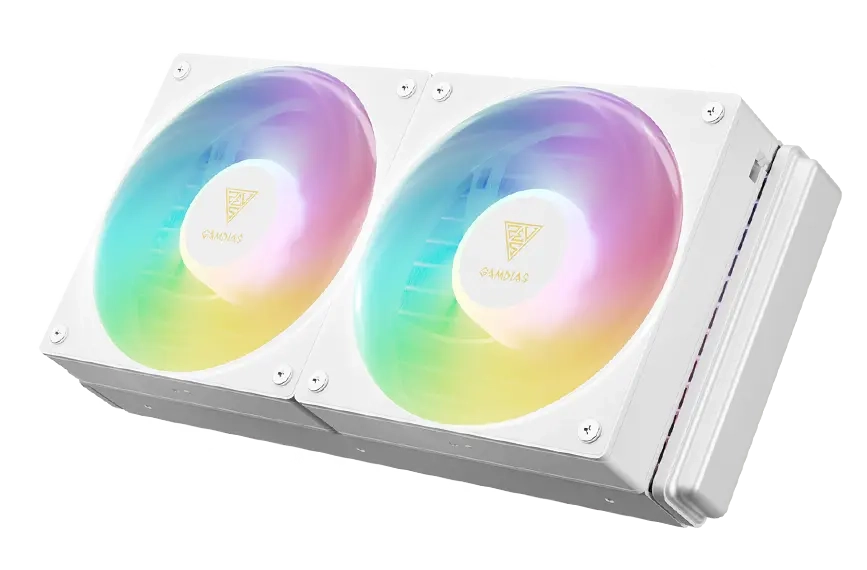 GAMDIAS AURA GL240 V2 White 240 AIO CPU liquid cooler 