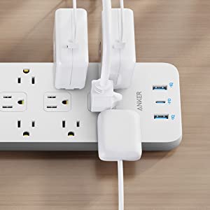 Surge Protector Power Strip (2100J), Anker 12 Outlets with 1 USB C and 2  USB Ports foriPhone 15/15 Plus/15 Pro/15 Pro Max, 5ft Extension Cord, Flat