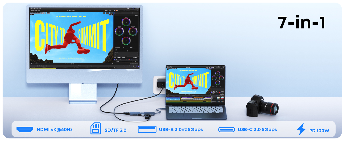 7-in-1 ports