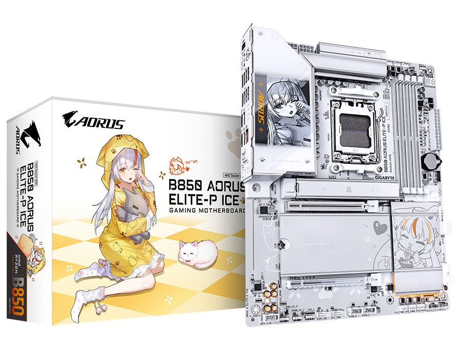 GIGABYTE B850 AORUS ELITE-P ICE AMD AM5 LGA 1718 Motherboard
