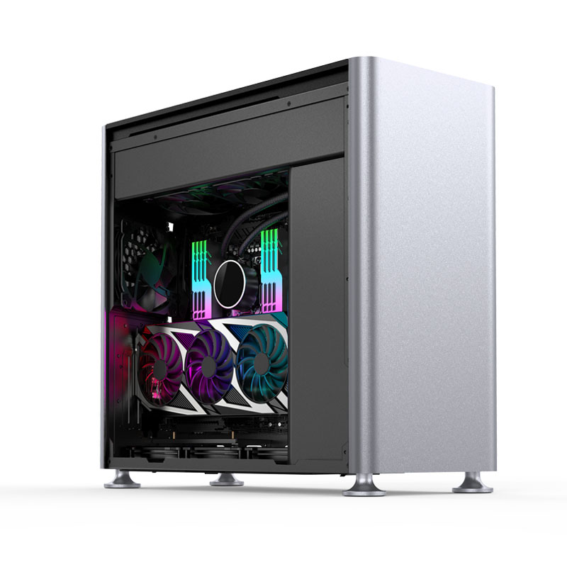 Neweggbusiness Jonsplus I 400 Itx Dtx Atx E Atx Aluminum Tempered Glass Computer Case Support 360 280 240 1 Liquid Cooling