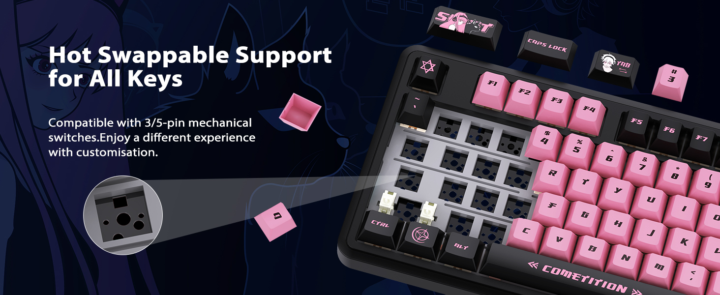 AUSDOM 98Pro Wireless Mechanical Keyboard