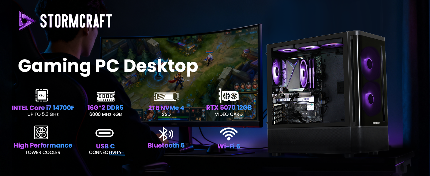 STORMCRAFT SP1470FCC-570N1 SKYHAWK PRO Gaming PC