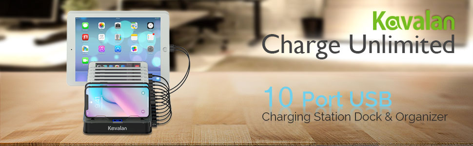 10 port charging station usb charger type c charger multiple wall charger desk 60W usb charging stat