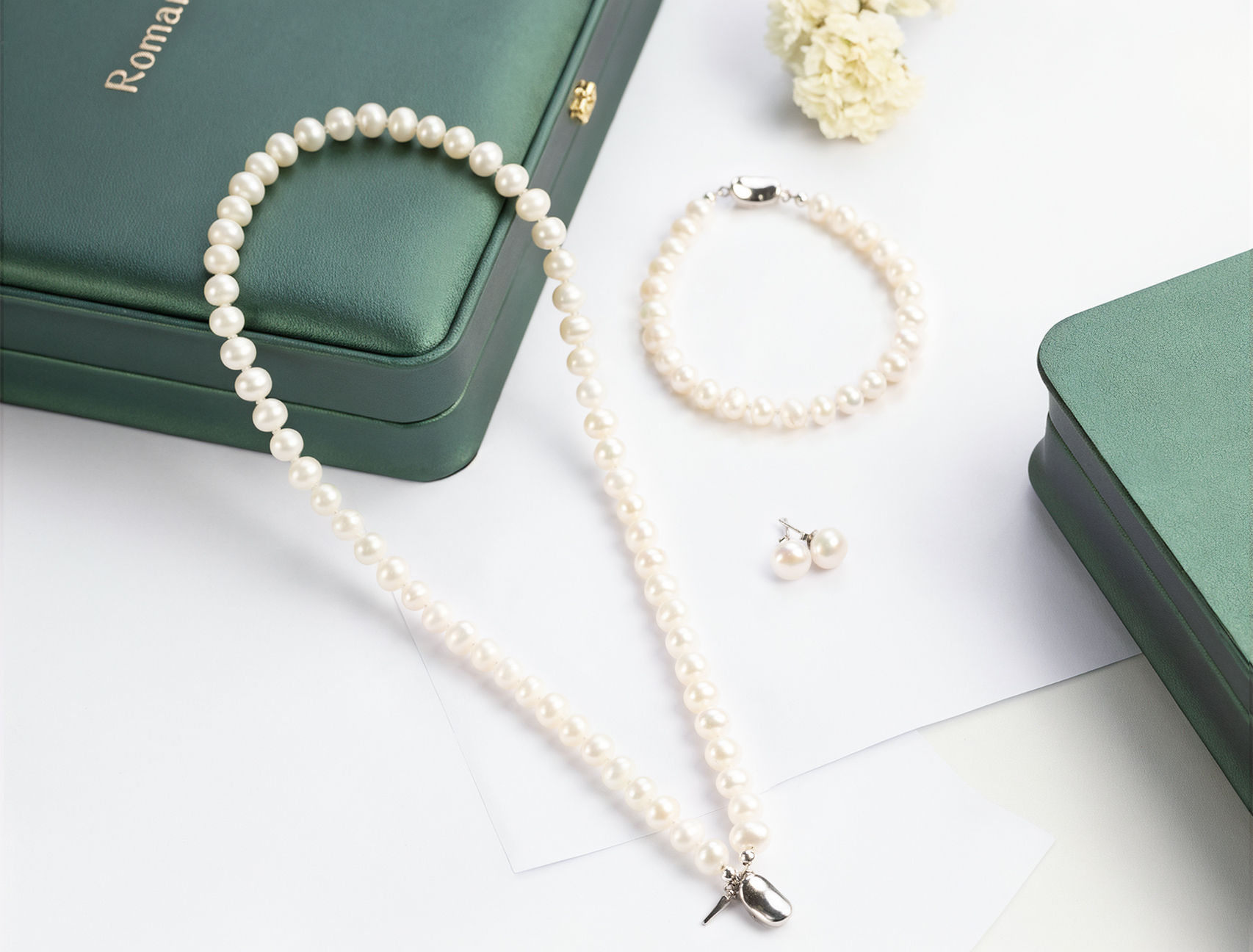 Natural Pearl Neckalce Set