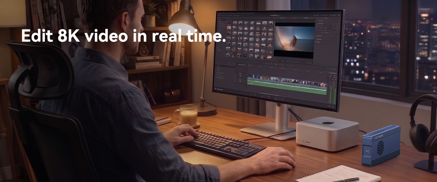 Edit 8K video in real time.