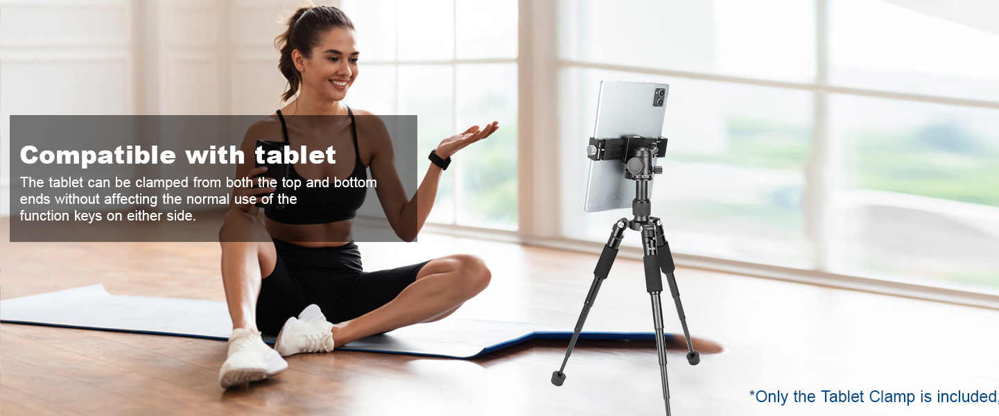 Aluminum iPad Tripod Holder Mount Adapter