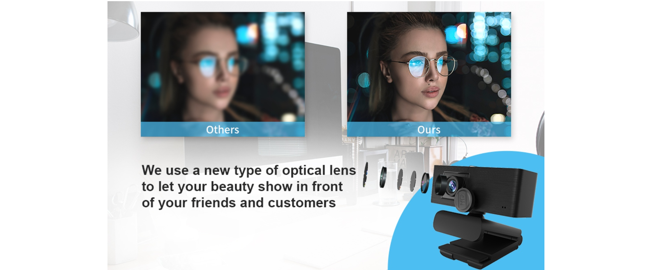 Anivia webcam optical lens, clear image, quality comparison