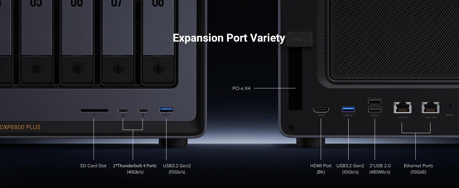 UGREEN NASync DXP8800 Plus 8-Bay Thunderbolt™ NAS
