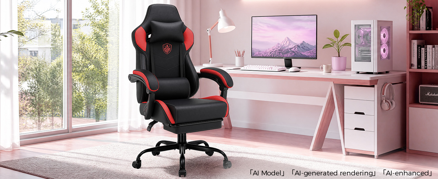 Gaming Chair with Footrest