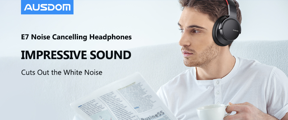 AUSDOM E7 Bluetooth Noise Cancelling 50H Headphone