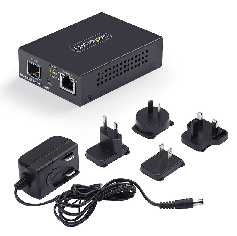 StarTech 10GbE Multi-Gigabit Open SFP+ Fiber Media Converter